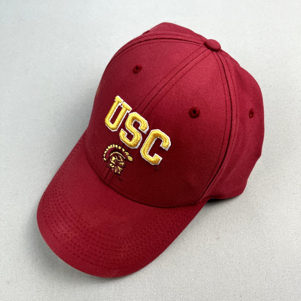 Vintage USC Trojans Hat Cap Fitted Red Sports Specialties University College y2k